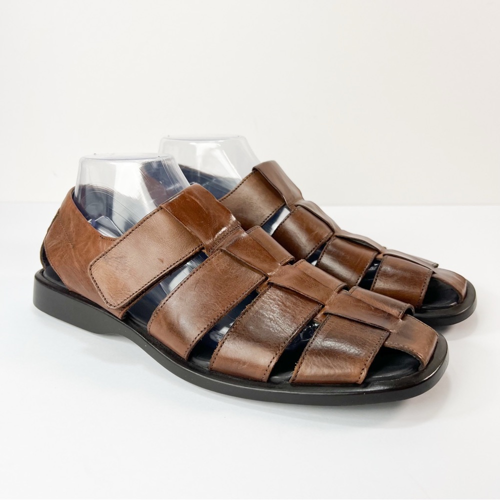 To Boot New York Fisherman Sandal Santorini Barbados Brown Leather Mens size 8